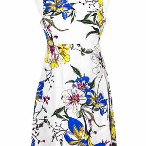 Banana Republic Creme Floral Shift Dress, size 6